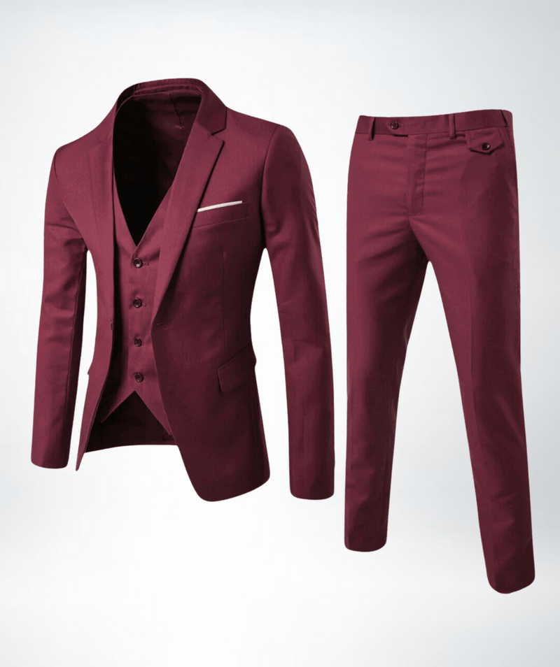 Men&#39;s Three-Piece Suit Set With Vest
