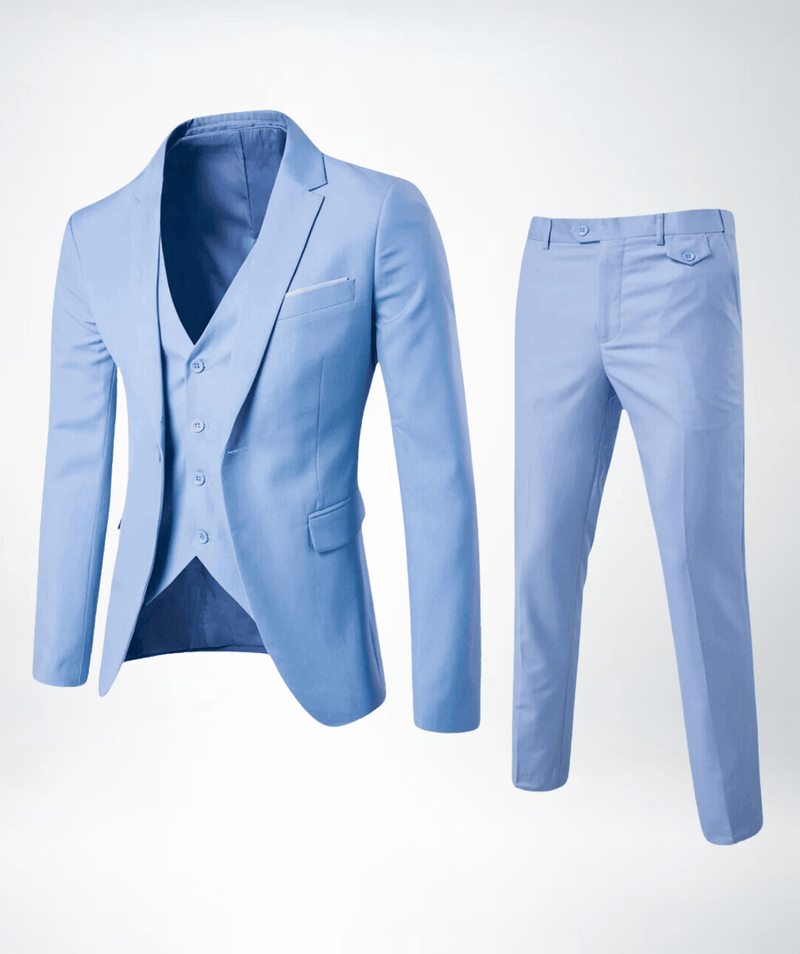 Men&#39;s Three-Piece Suit Set With Vest