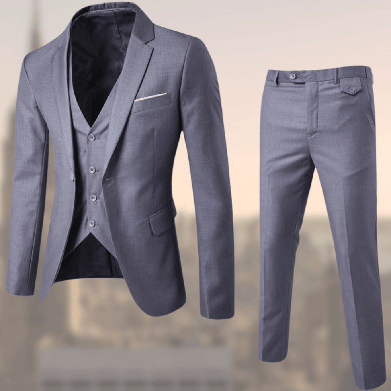 Men&#39;s Three-Piece Suit Set With Vest