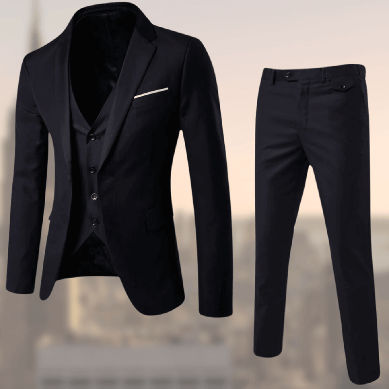 Men&#39;s Three-Piece Suit Set With Vest