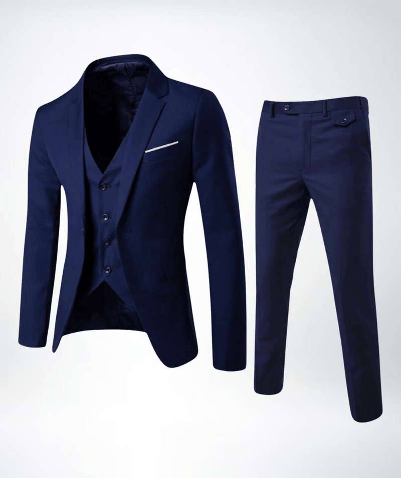 Men&#39;s Three-Piece Suit Set With Vest