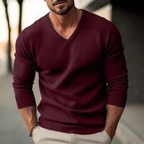 Men&#39;s V-Neck Slim Fit Cotton Blend Sweater