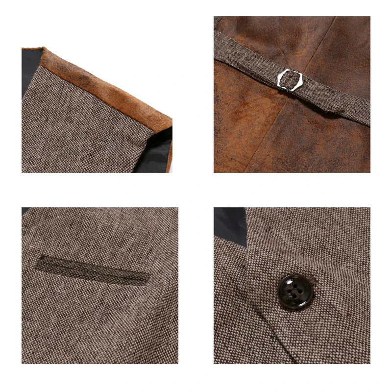 Men&#39;s Vintage Reversible V-Neck Vest