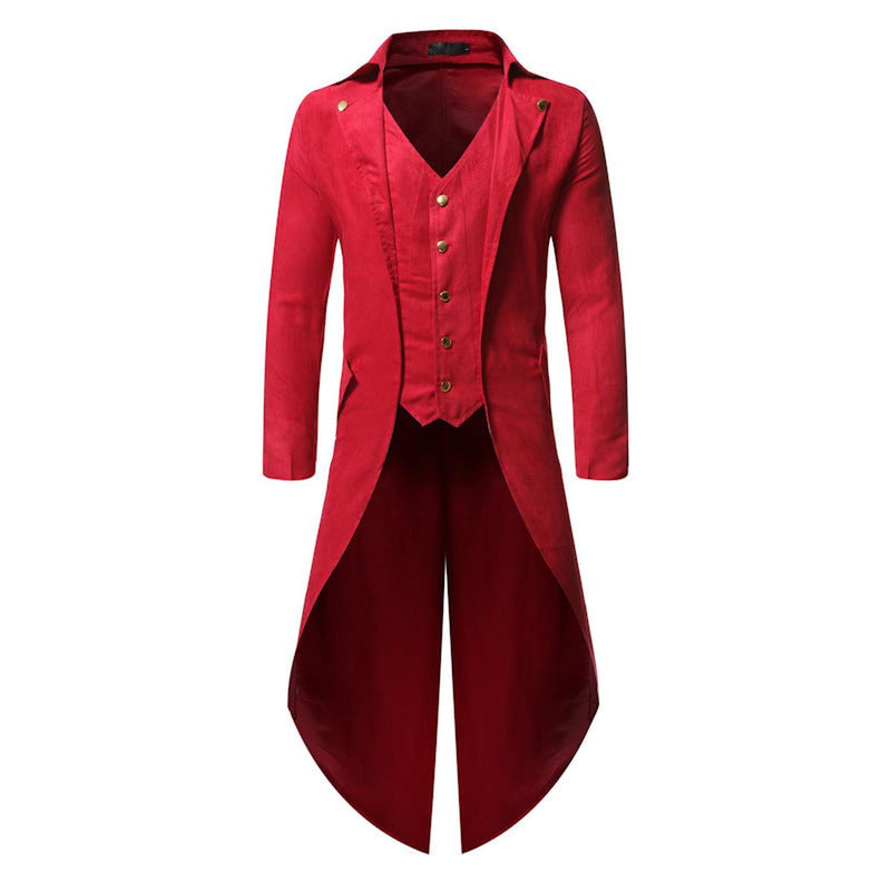 Men&#39;s Vintage Steampunk Tailcoat Jacket