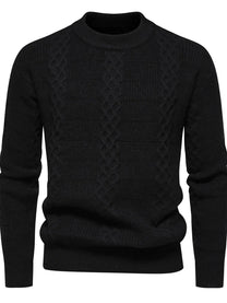 Men&#39;s Warm Cable-Knit Sweater for Autumn and Winter