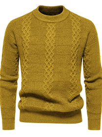 Men&#39;s Warm Cable-Knit Sweater for Autumn and Winter
