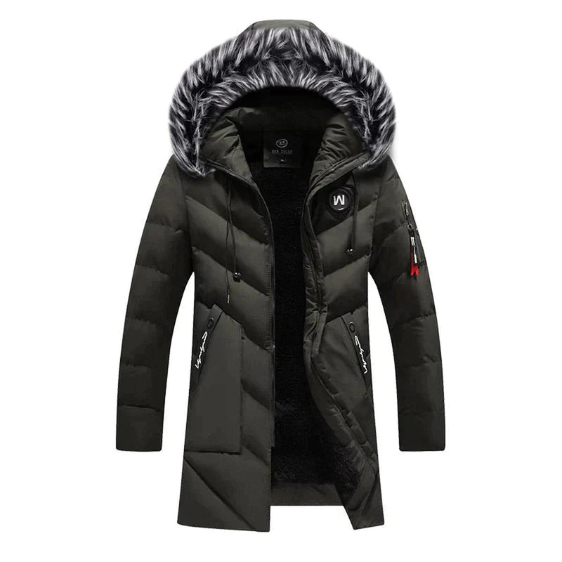 Men&#39;s Warm Weatherproof Winter Parka With Fleece Lining
