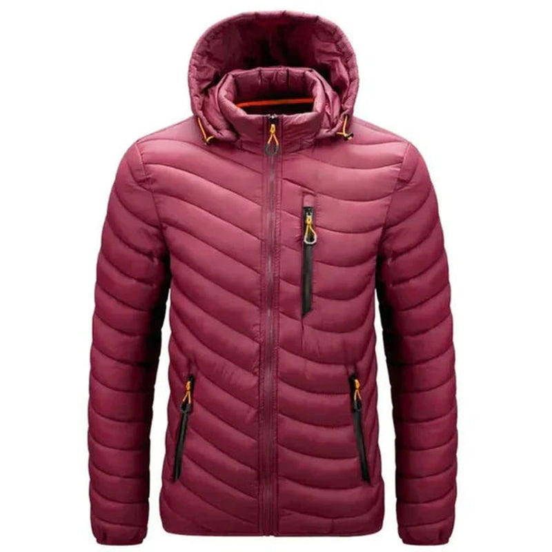 Men&#39;s Water-Repellent Down Jacket With Removable Hood