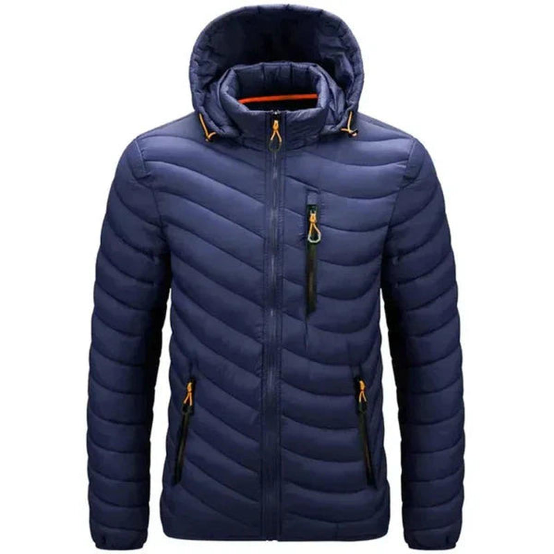 Men&#39;s Water-Repellent Down Jacket With Removable Hood