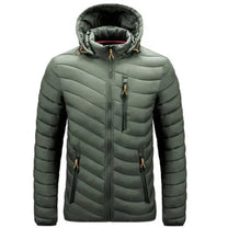 Men&#39;s Water-Repellent Down Jacket With Removable Hood