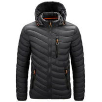 Men&#39;s Water-Repellent Down Jacket With Removable Hood