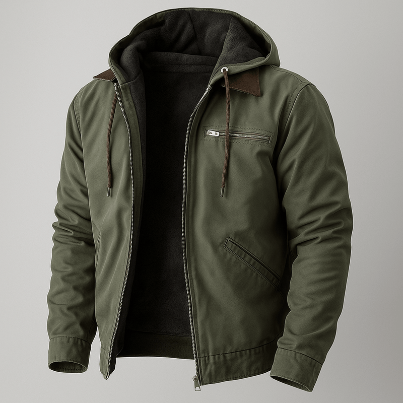 Men&#39;s Water-Repellent Outdoor Jacket With Hidden Hood