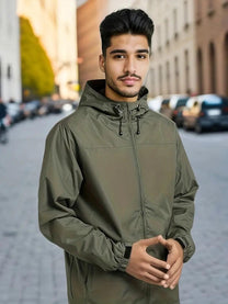 Men&#39;s Waterproof Hooded Windbreaker Jacket