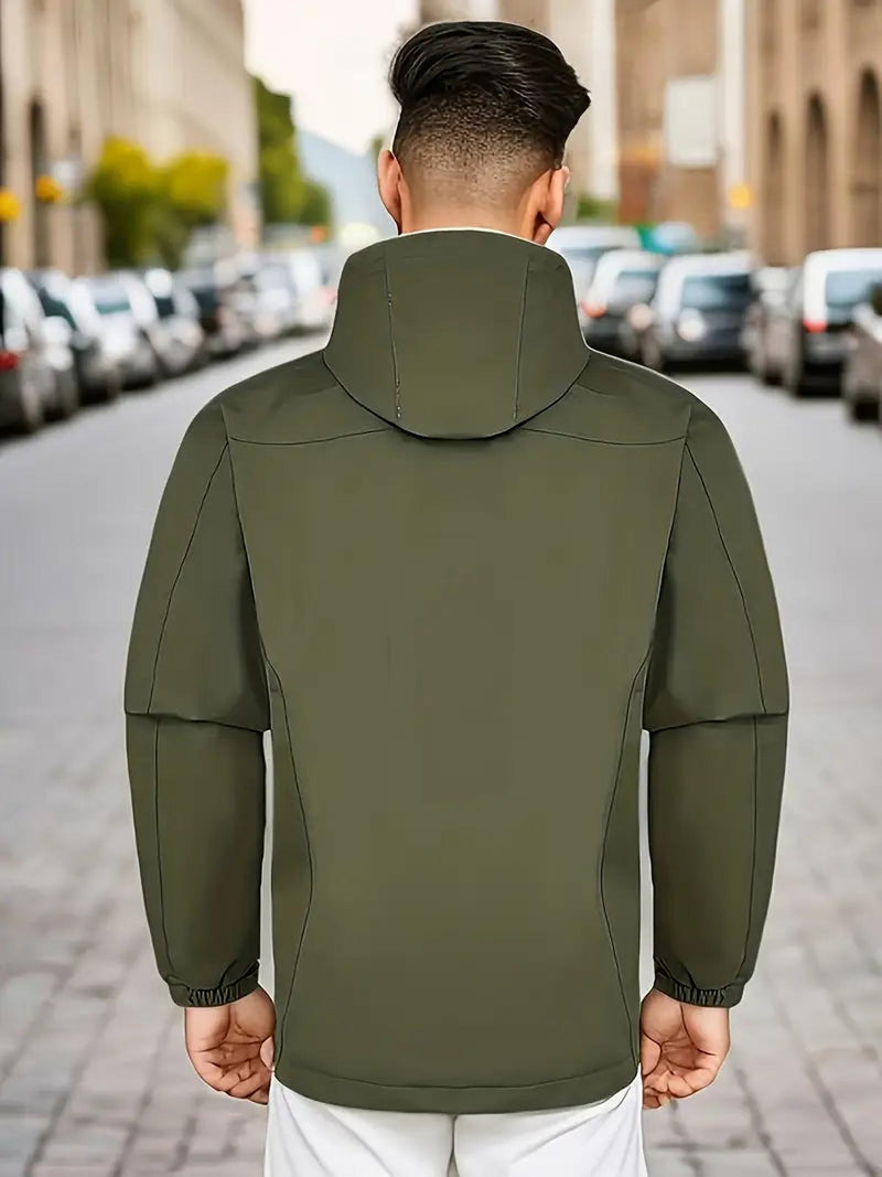 Men&#39;s Waterproof Hooded Windbreaker Jacket