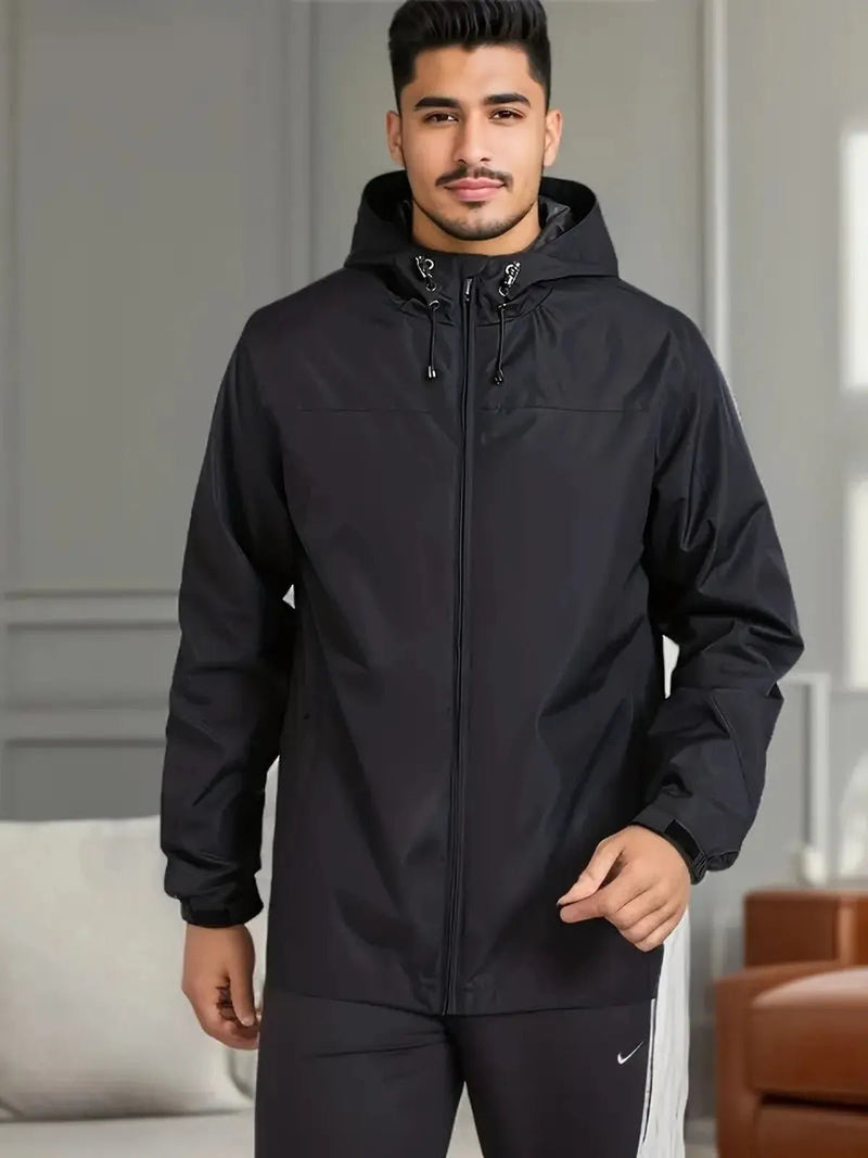 Men&#39;s Waterproof Hooded Windbreaker Jacket