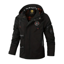 Men&#39;s Waterproof Outdoor Jacket With Hood And Checked Lining