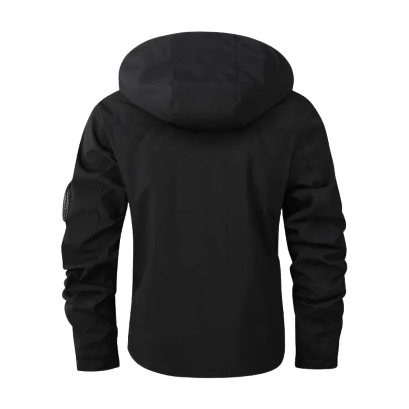 Men&#39;s Waterproof Outdoor Jacket With Hood And Checked Lining