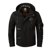 Men&#39;s Waterproof Outdoor Jacket With Hood And Checked Lining