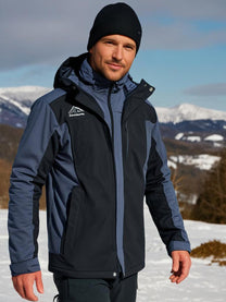 Men&#39;s Waterproof Windproof Outdoor Jacket With Fleece Lining And Adjustable Hood