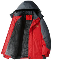 Men&#39;s Waterproof Windproof Outdoor Jacket With Fleece Lining And Adjustable Hood
