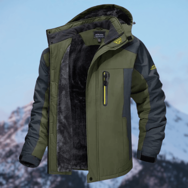 Men&#39;s Waterproof Winter Jacket With Insulation And Detachable Hood