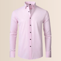 Men&#39;s White Stretch Business Shirt Wrinkle-Free Long Sleeve