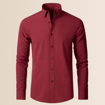 Men&#39;s White Stretch Business Shirt Wrinkle-Free Long Sleeve