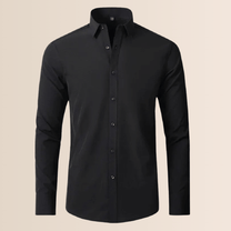 Men&#39;s White Stretch Business Shirt Wrinkle-Free Long Sleeve
