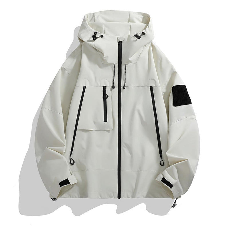 Men&#39;s Windproof Cargo Jacket With Multiple Pockets