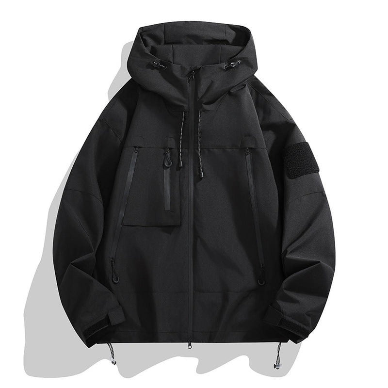 Men&#39;s Windproof Cargo Jacket With Multiple Pockets