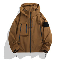 Men&#39;s Windproof Cargo Jacket With Multiple Pockets