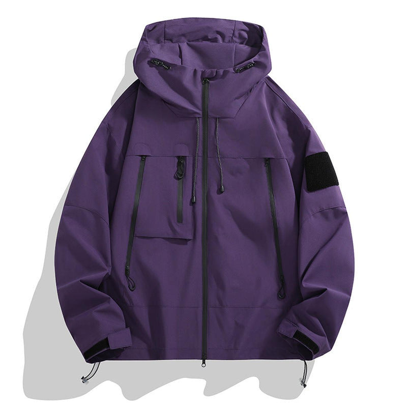 Men&#39;s Windproof Cargo Jacket With Multiple Pockets