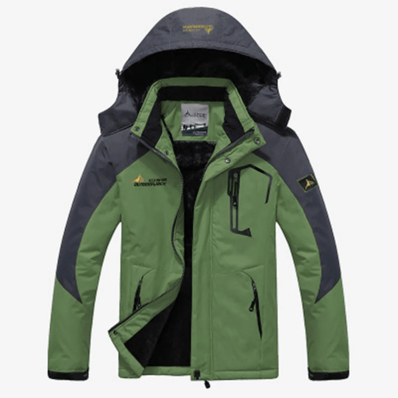 Men&#39;s Windproof Fur-Lined Parka Jacket