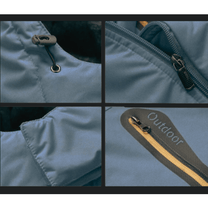 Men&#39;s Windproof Outdoor Jacket With Adjustable Toggles And Pockets