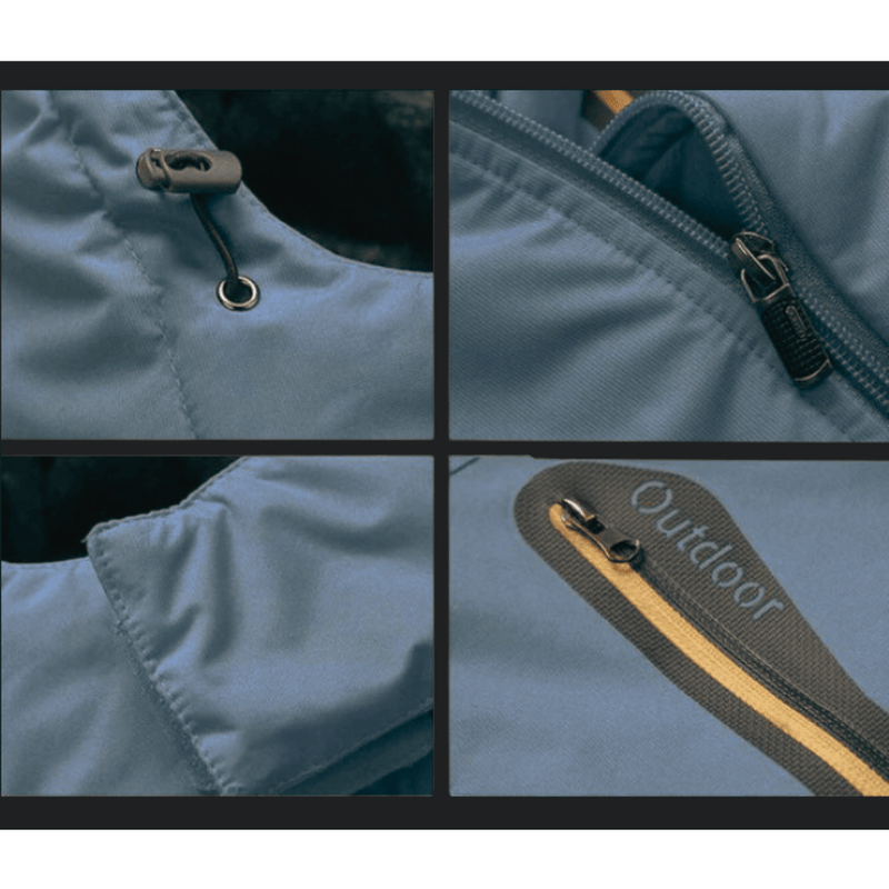 Men&#39;s Windproof Outdoor Jacket With Adjustable Toggles And Pockets