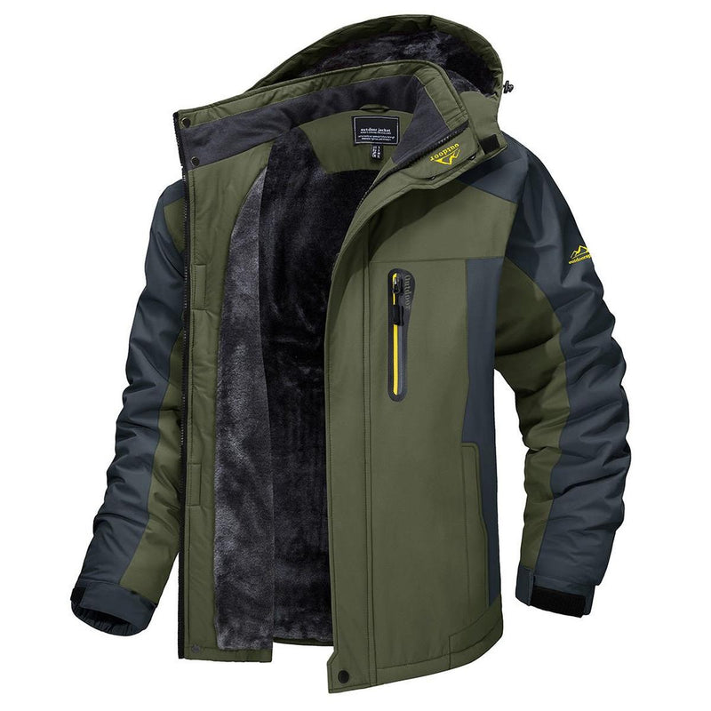Men&#39;s Windproof Outdoor Jacket With Adjustable Toggles And Pockets