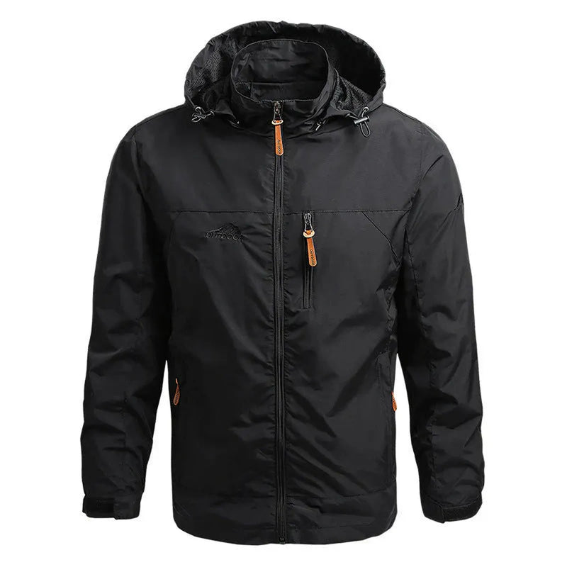 Men&#39;s Windproof Water-Resistant Softshell Jacket with Hood