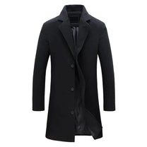 Men&#39;s Winter Coat With Notch Lapel Warm Polyester Lambswool Blend