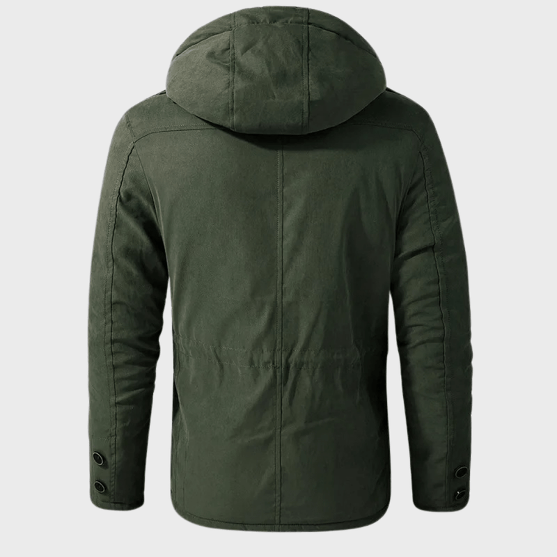 Men&#39;s Winter Jacket With Hood And Pockets