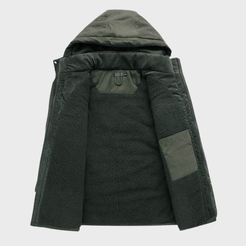 Men&#39;s Winter Jacket With Hood And Pockets