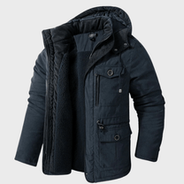 Men&#39;s Winter Jacket With Hood And Pockets