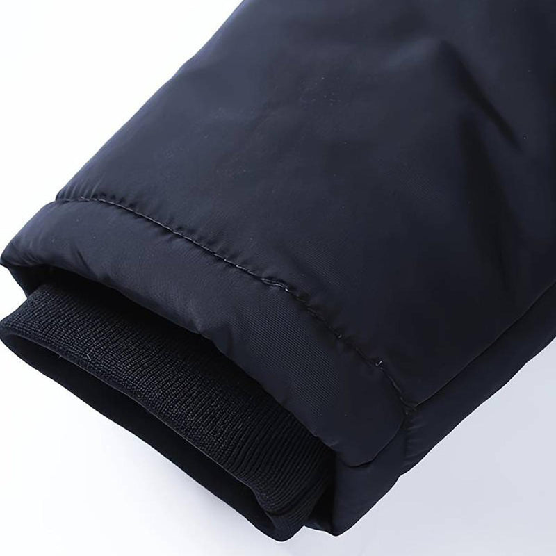 Men&#39;s Winter Parka With Faux Fur Hood And Windproof Design