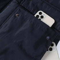 Men&#39;s Winter Parka With Faux Fur Hood And Windproof Design