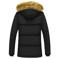Men&#39;s Winter Parka With Faux Fur Hood And Windproof Design