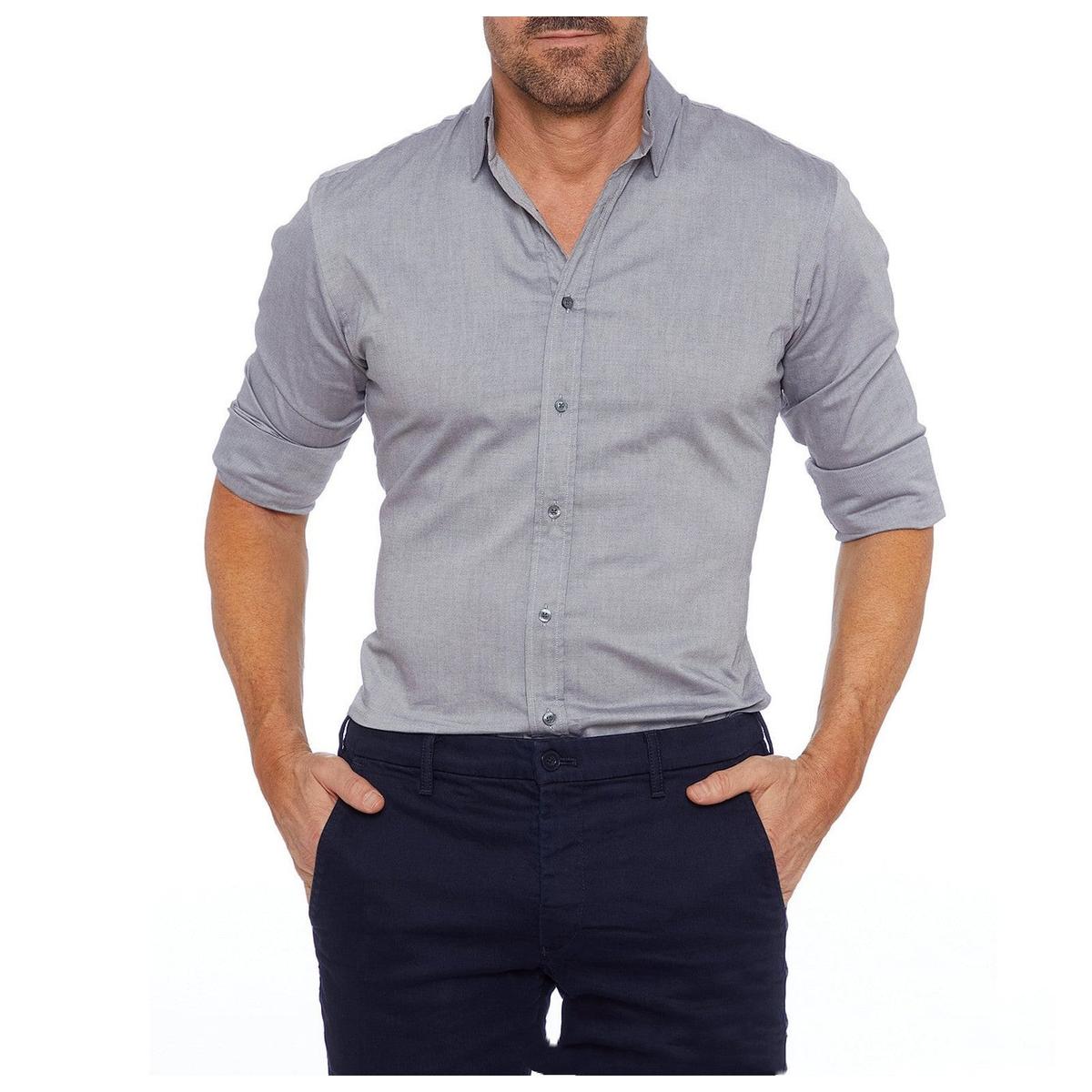 Men&#39;s Wrinkle-Free Zippered Shirt