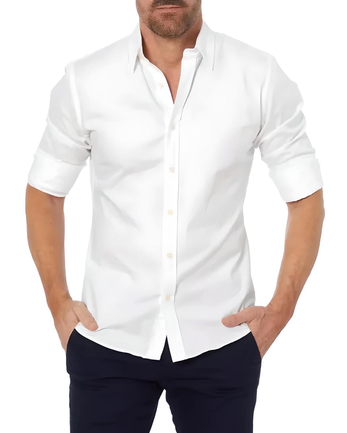 Men&#39;s Wrinkle-Free Zippered Shirt