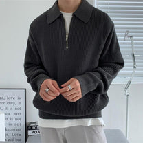 Men&#39;s Zip Collar Sweatshirt for Autumn and Winter