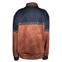 Men&#39;s Zip-Up Pullover Sweater in Navy Blue