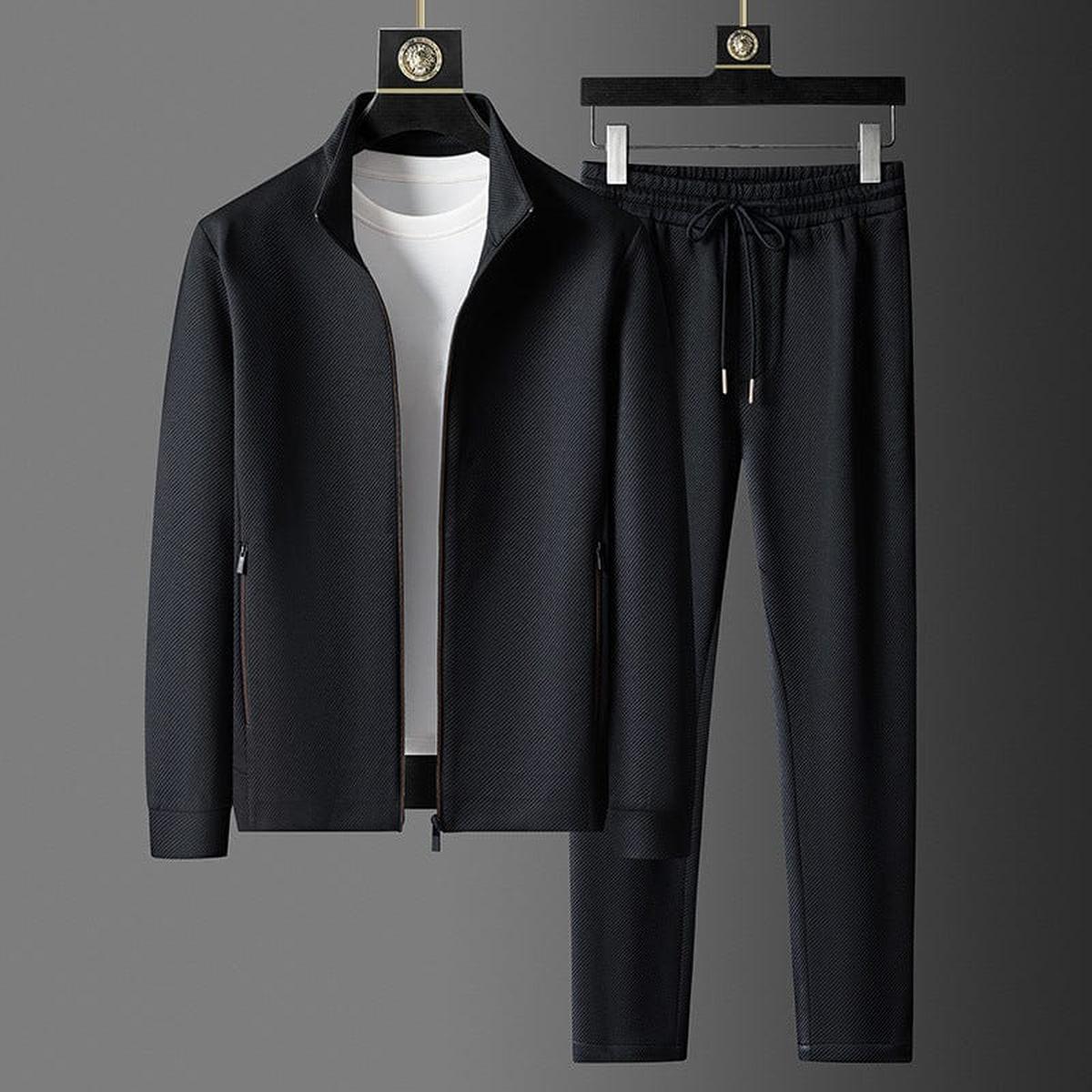 Men&#39;s Zip-Up Tracksuit Set With Joggers