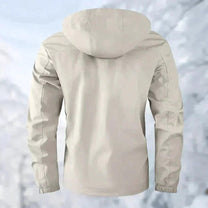 Mid-Length Hooded Outdoor Windbreaker Jacket